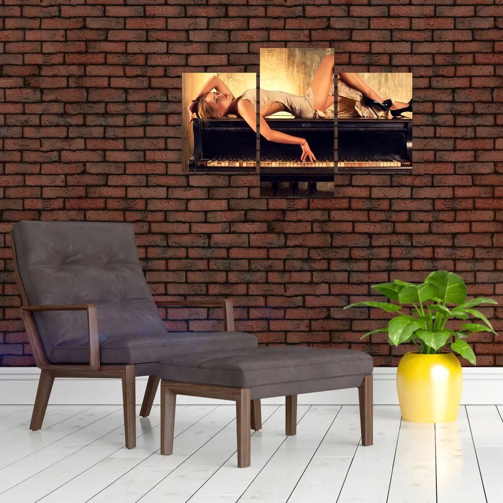 Tablou - Femeia și pian (90x60 cm)
