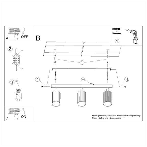 Brilagi - Spot LED CRESTO 3xGU10/10W/230V, crem