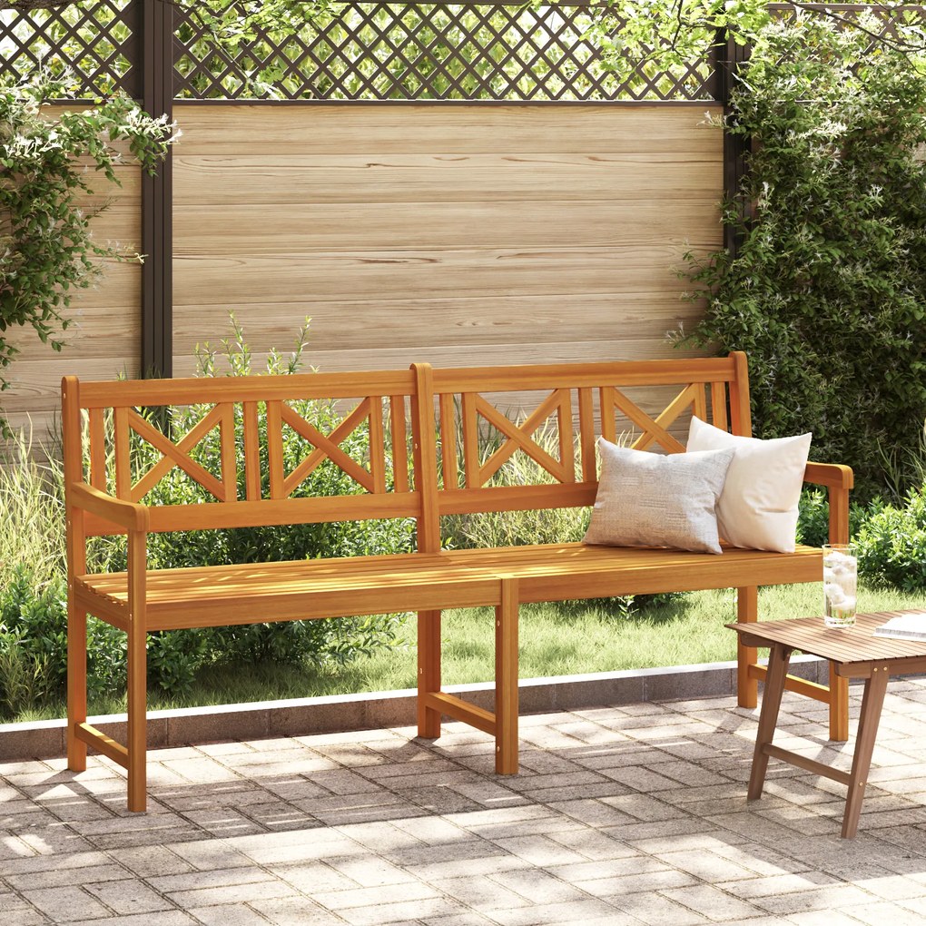 vidaXL Bancă de grădină Maro 180 x 56 x 90cm Lemn masiv de acacia
