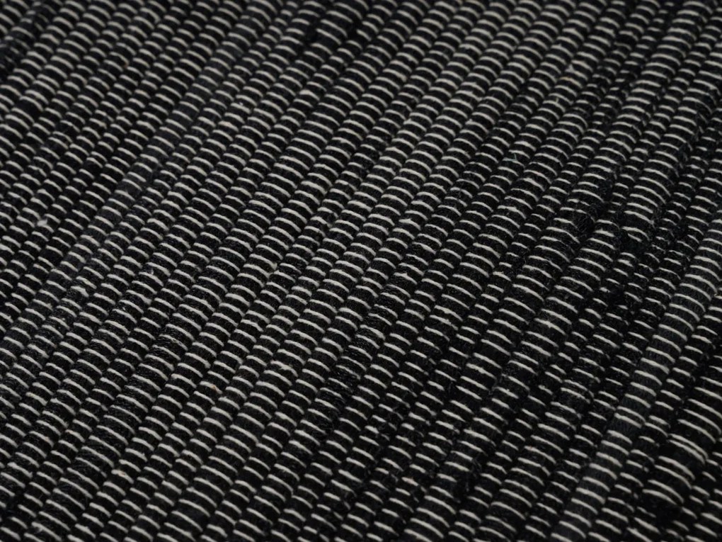Covor RENSKE 60x90 cm, negru/dungi