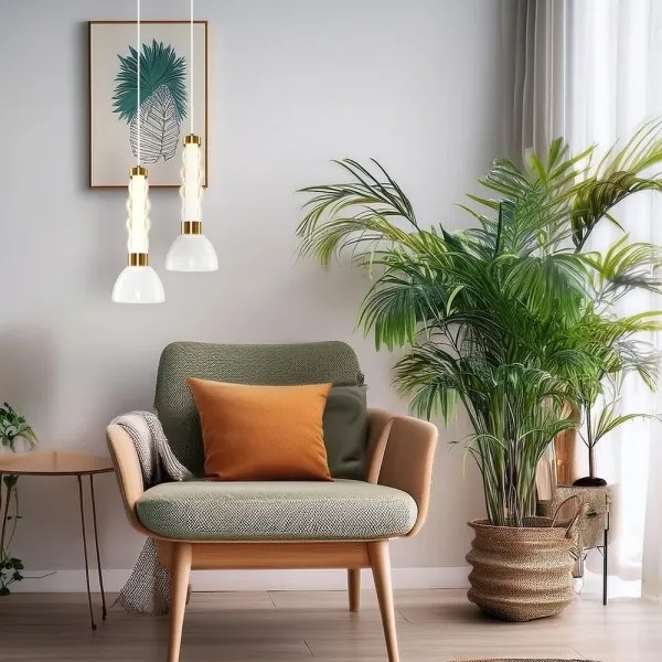 Lustră LED pe cablu LUCCO LED/13W/230V d. 15 cm auriu