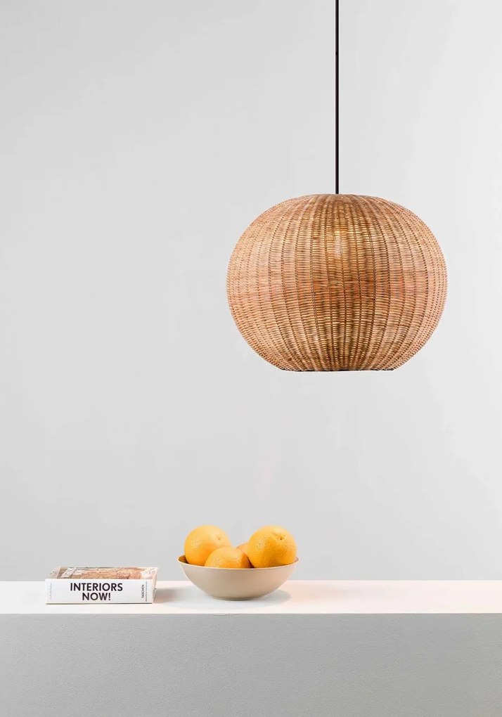 Lustra / Pendul suspendat design natural din ratan HAKA 30cm