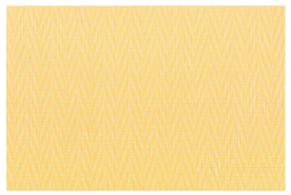 Suport pentru farfurie Tiseco Home Studio Chevron, 45 x 30 cm, galben