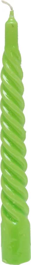 Lumanare spiralata verde 19 cm