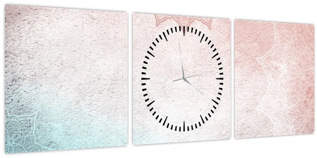 Tablou - Mandala pe zid 2 (cu ceas) (90x30 cm)