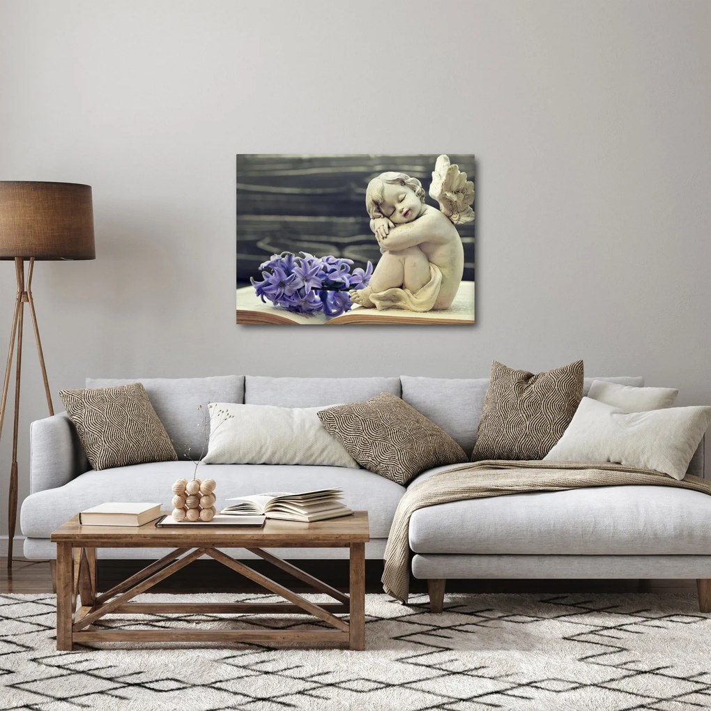 Tablou - Înger cu floare (70x50 cm)
