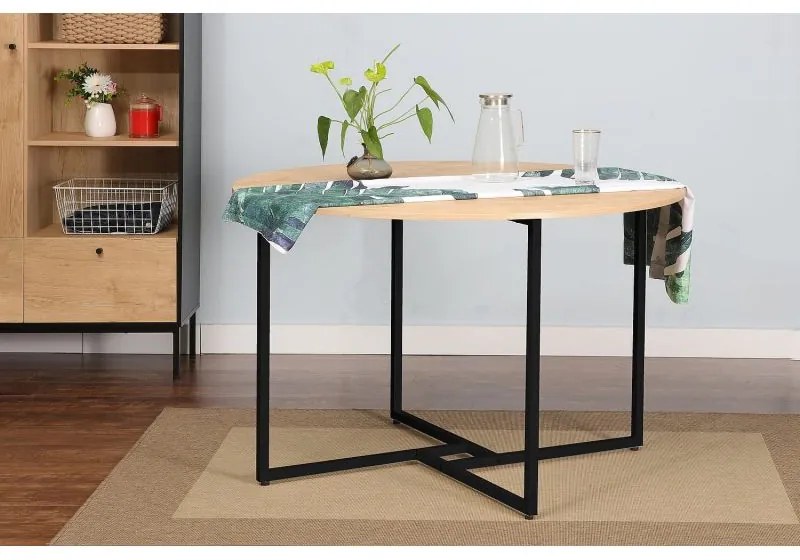 Masa Bucatarie si Dining ALTO Stejar/Negru Fi120 cm