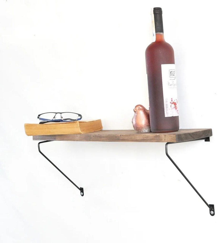 Raft din lemn Wr038 Nuc 60x20x14 cm