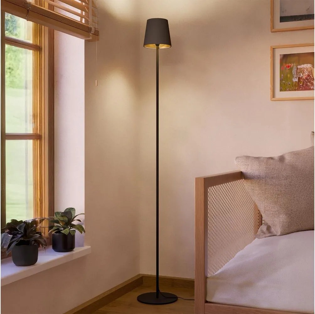 Eglo 901111 - Lampadar FIORANA 1xE14/7,5W/230V negru/maro