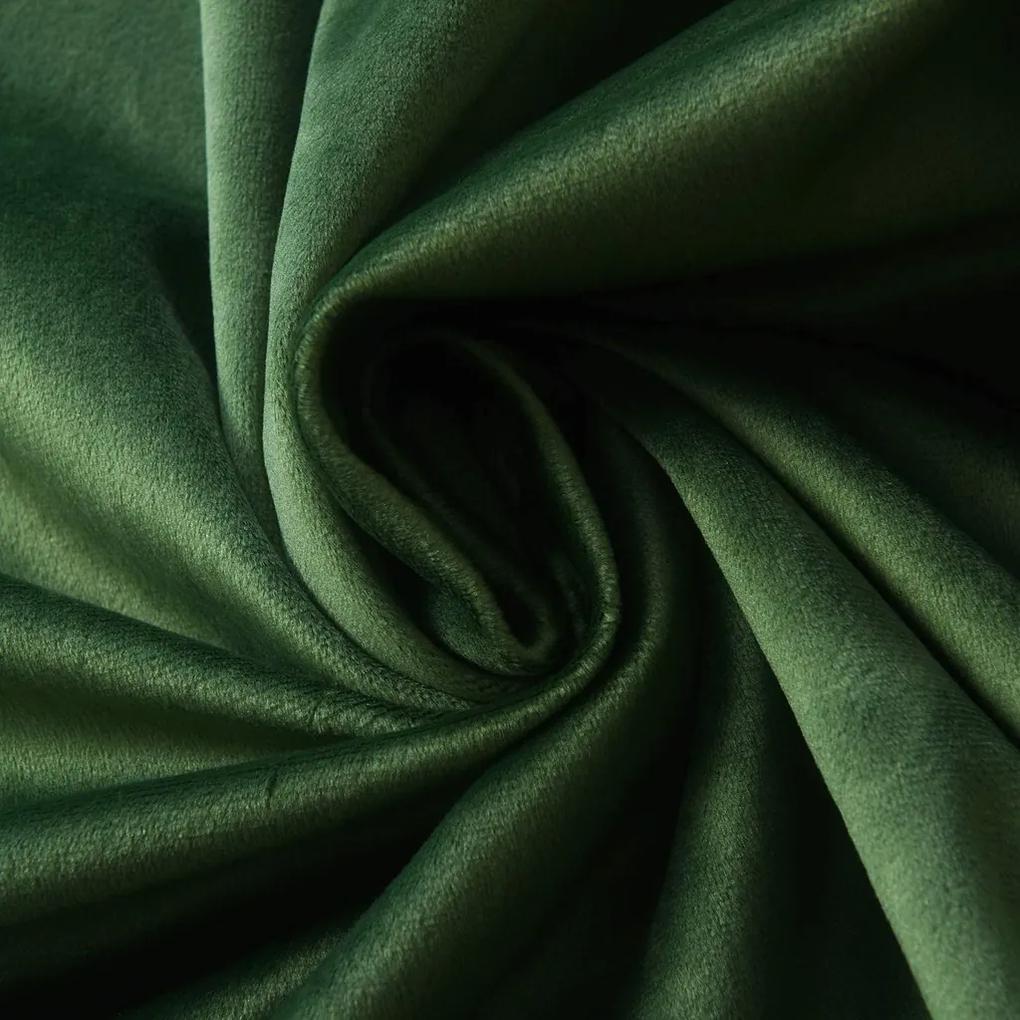 Set draperii din catifea cu rejansa, Premium, densitate 700 g/ml, Verde, 2 buc