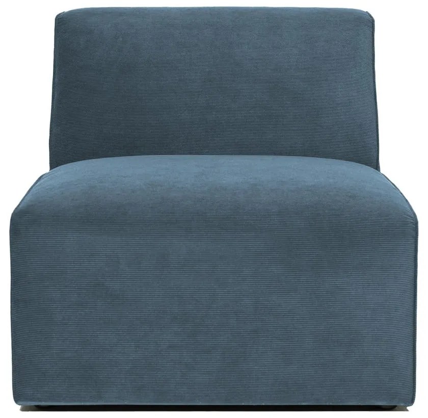Modul pentru canapea albastru cu tapițerie din catifea reiată (de mijloc) Sting – Scandic