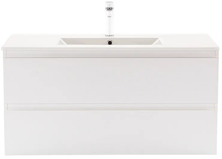 Dulap inferior Vario Forte 100 cu lavoar alb-alb