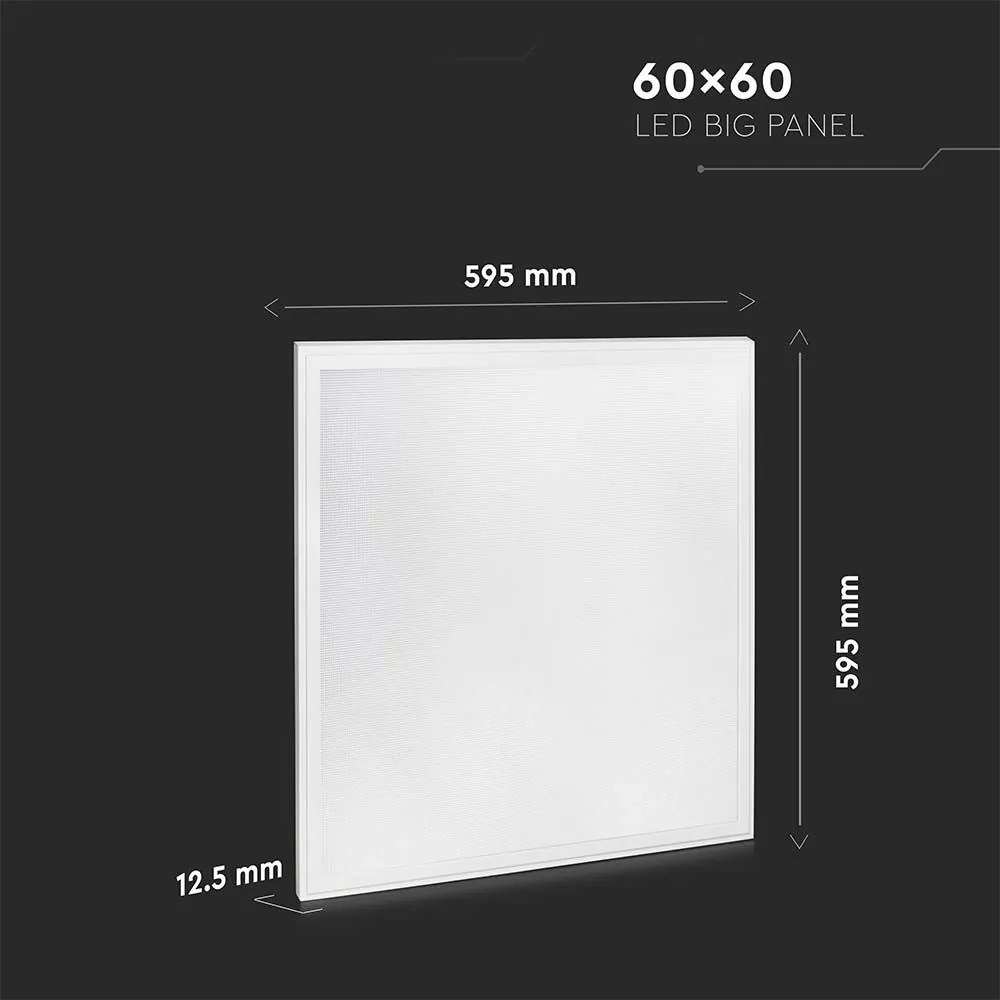 Panou LED incastrat V-TAC, 595x595mm, 40W, 4950 lm, lumina rece, alb, IP20