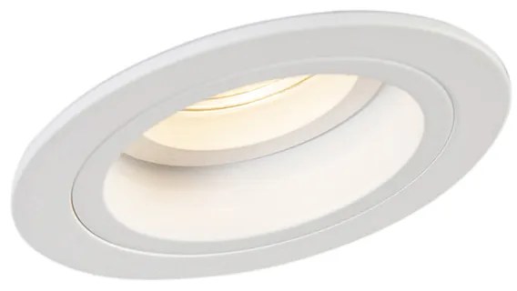 Spot încastrat inteligent alb rotund înclinabil, inclusiv Wifi GU10 - Chuck