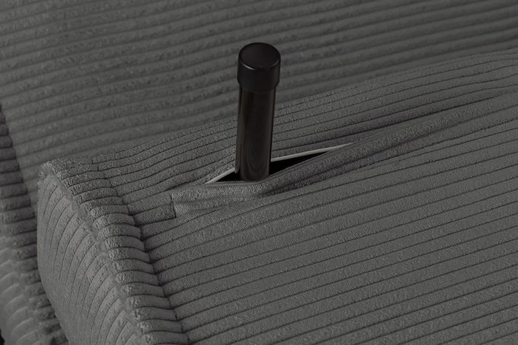 Fotoliu Pat SMART MULTIFUNCTION 100cm catifea raiata gri