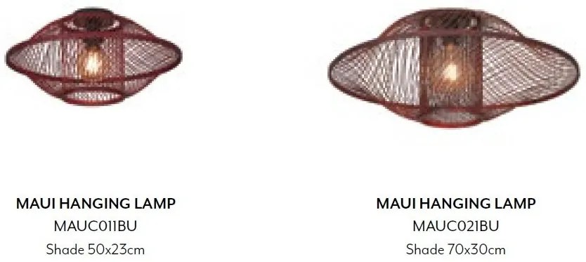 Plafoniera Eco, Bambus, Maui visiniu, L
