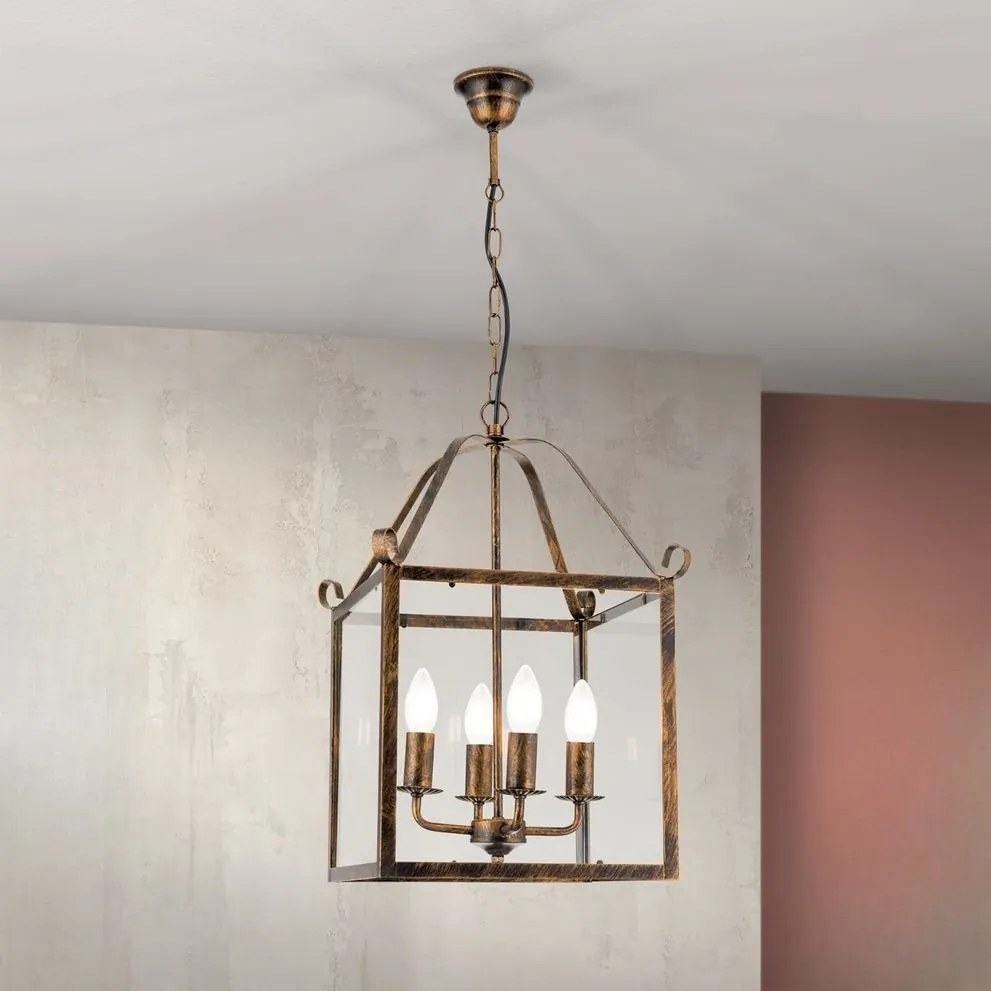 Lustra / Pendul design rustic Frano Latern HL 6-1533/4 Antik/gold OR