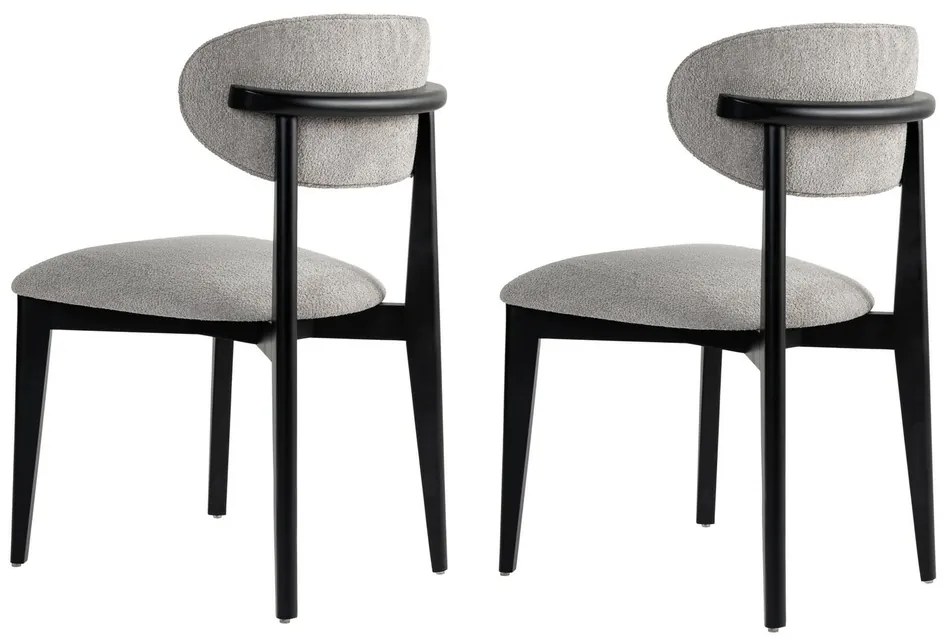 Set de scaune de sufragerie Lionte Grey and Black,2 buc.