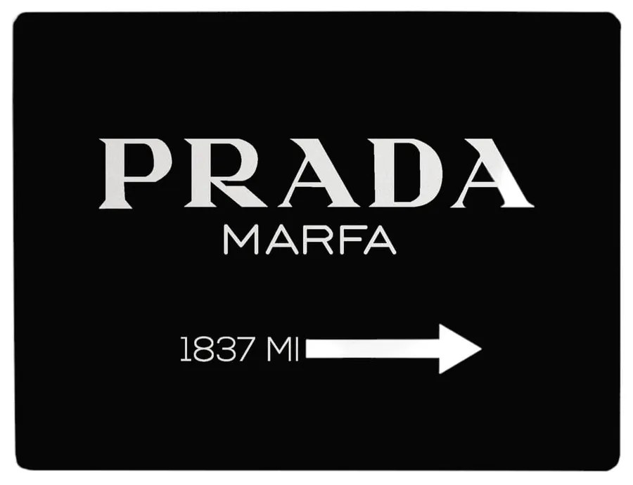 Pad pentru tastatură și mouse Little Nice Things Prada, 55 x 35 cm, negru