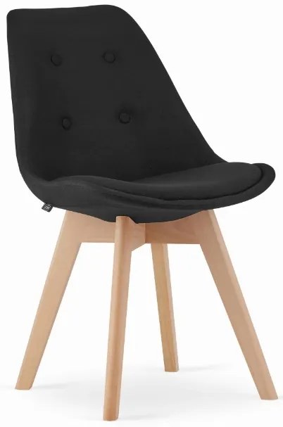 Set de sufragerie 1 + 4, masa ADRIA 120x80 negru + scaun DAREN NORI negru