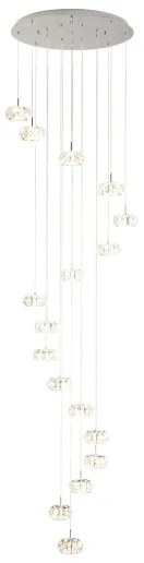 Lustră LED de cristal dimabilă pe cablu CORLIANO 17xLED/4,5W/230V Eglo 39546