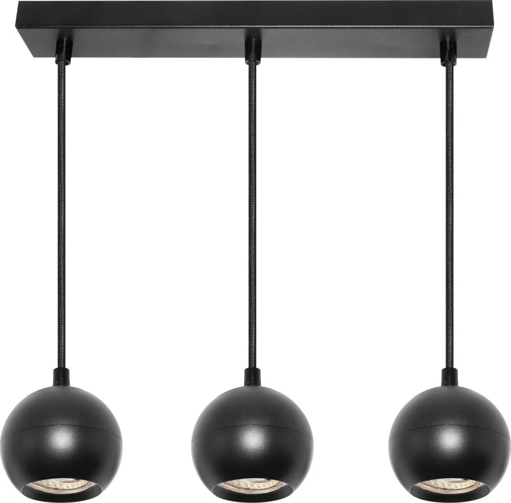 Osram - Lampă suspendată pe cablu SPOT SPHERAL 3xGU10/6W/230V neagră