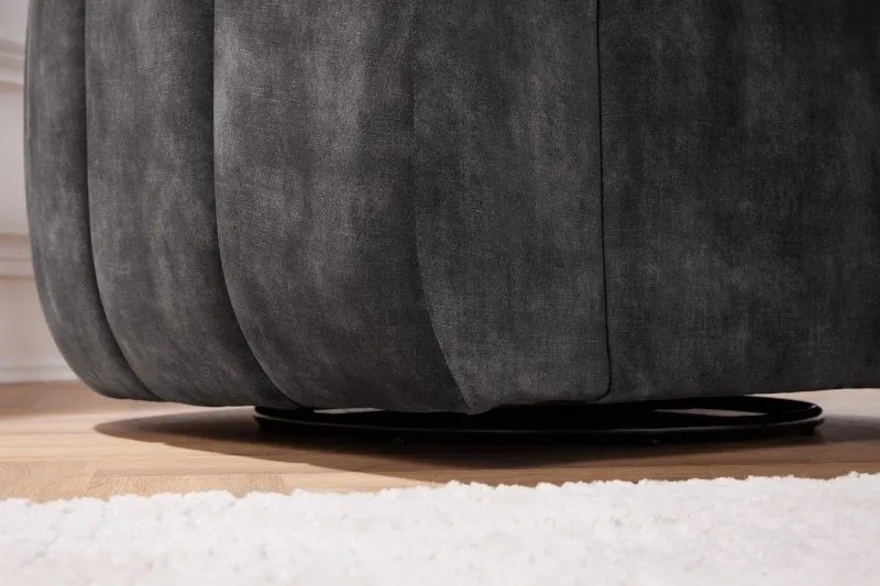 Fotoliu pivotant design elegant Babylon, gri inchis