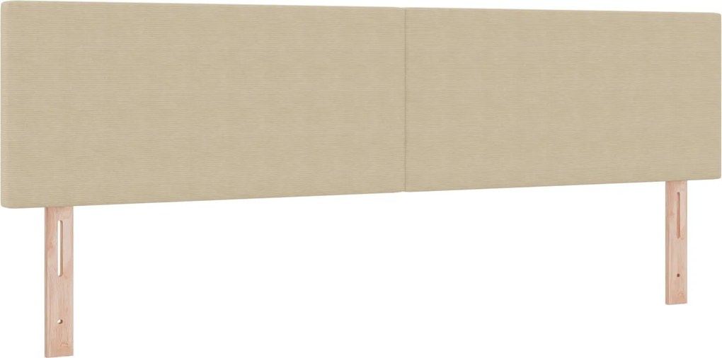 vidaXL Tăblie LED cu benzi LED Gri Verde 180 cm Țesătură din corduroy