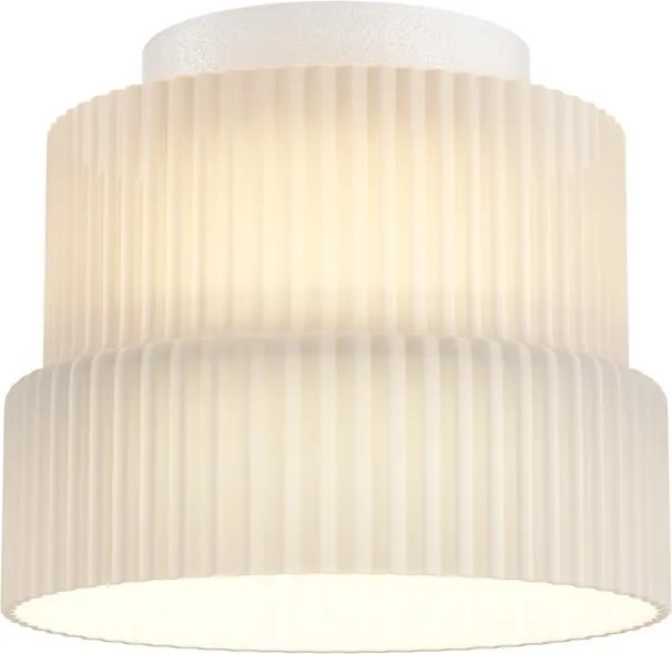 Mini Plafoniera LED cu sticla canelata Scala alb