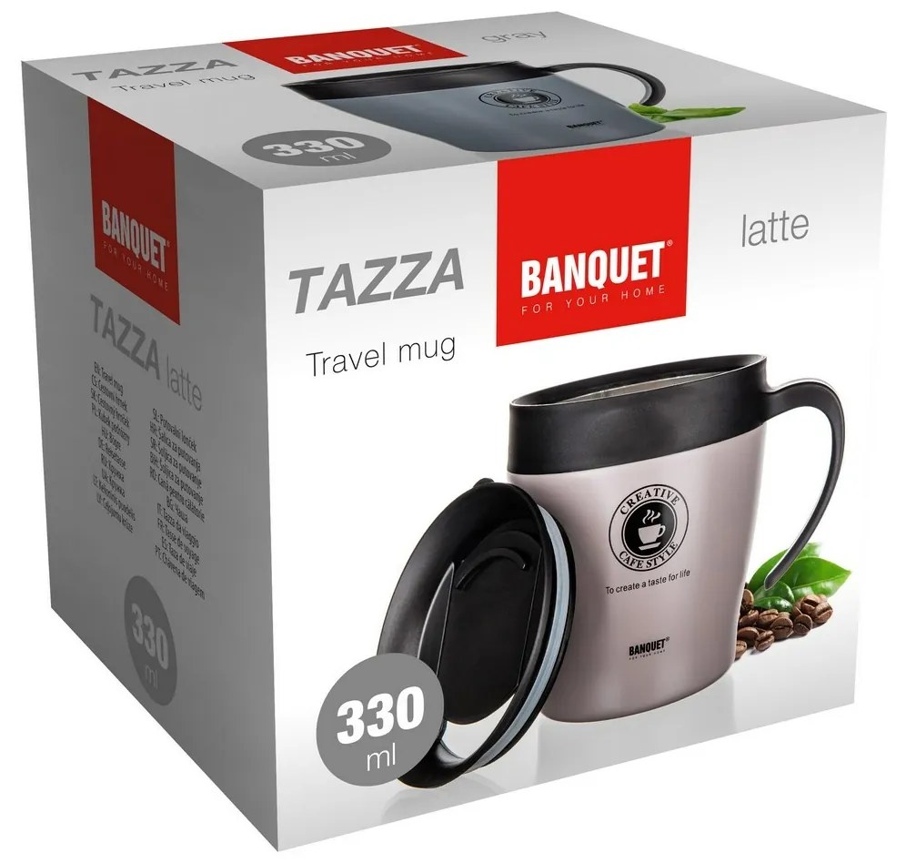 Cană termo de călătorie Banquet TAZZA 330 ml,Latte