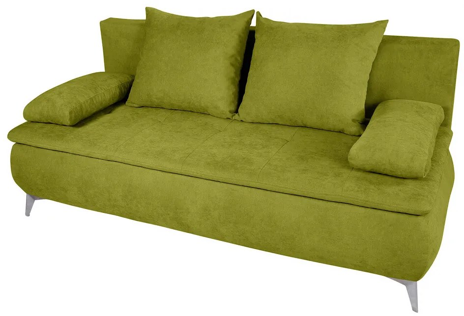 Canapea extensibila Sofie, cu lada pentru depozitare, 3 locuri, 203x92x86 cm, Verde