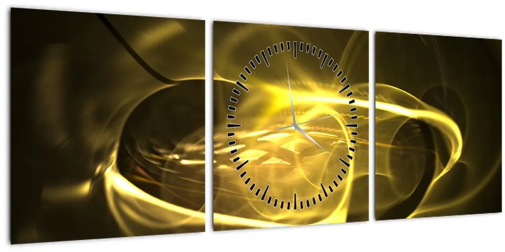 Tabloul modern abstract (cu ceas) (90x30 cm)