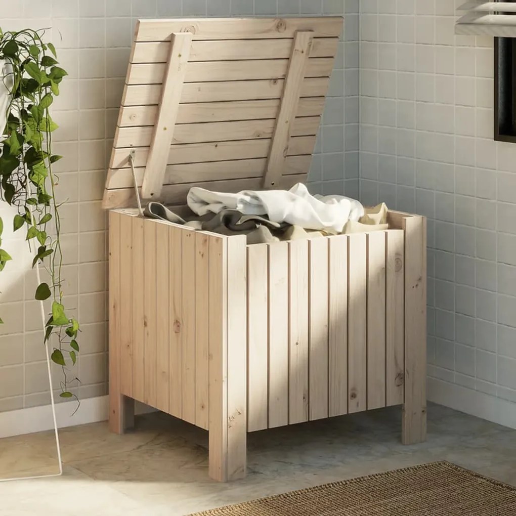vidaXL Cutie de depozitare cu capac &quot;RANA&quot; 60x49x54 cm, lemn masiv pin