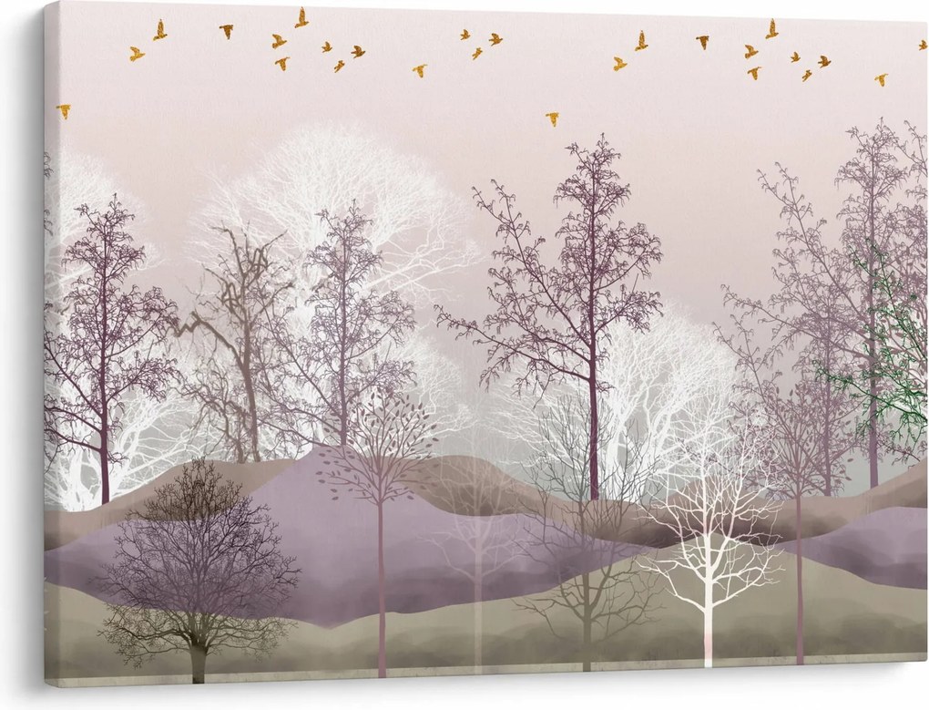 Tablou cu pădure (70x50 cm)