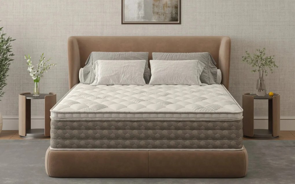 Saltea Model S11, cu Memorie DuoFlex, Inaltime 27 cm, Topper integrat - 200x200cm