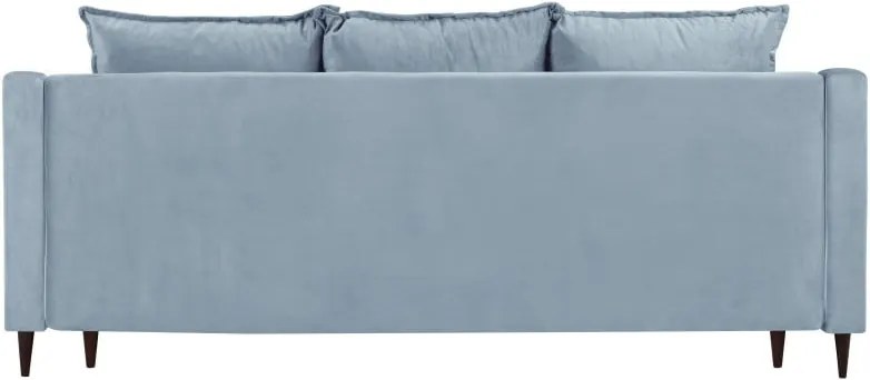 Canapea extensibilă cu 3 locuri și spațiu de depozitare Mazzini Sofas Freesia, albastru deschis, 215 cm