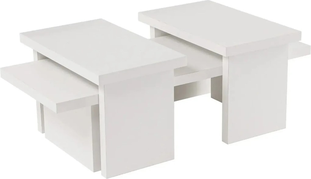 Masuta cafea SANCTUARY, alb, PAL, 110x45x30 cm