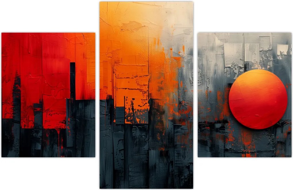 Tablou - Pictura abstractă a orașului (90x60 cm)