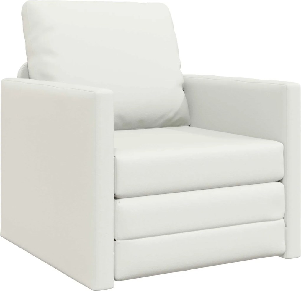 vidaXL Pat canapea 60cm Alb Piele artificiala