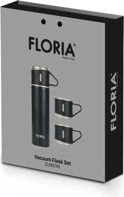 Termos Zilan ZLN0743 din inox, capacitate 500ml, 3 capace care pot fi folosite pe post de cana
