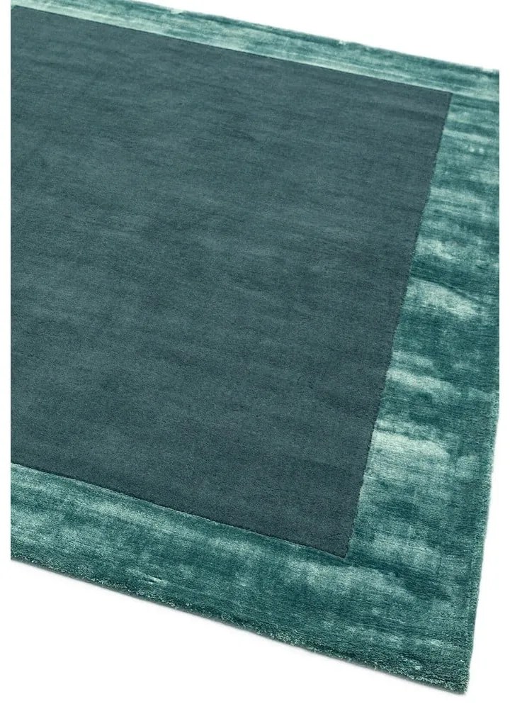 Covor în culoarea petrolului handmade din amestesc de lână 80x150 cm Ascot – Asiatic Carpets