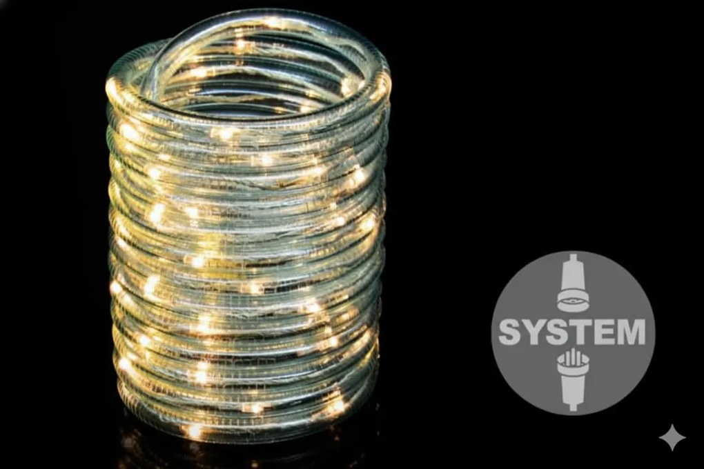 cablu luminos diLED - 60 LED-uri alb cald