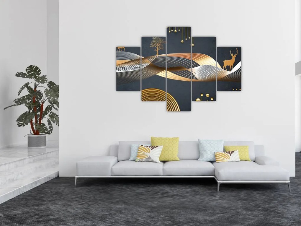 Tablou - Cerb, grafică (150x105 cm)