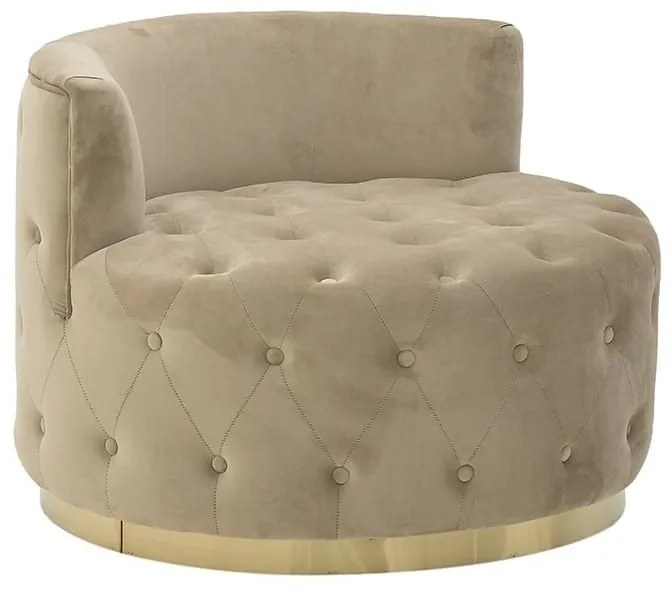 Fotoliu Velvet Lounge Beige 90 cm x 65 cm