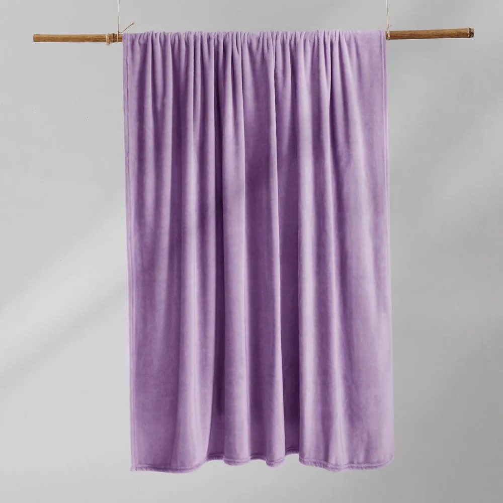 Pătură din microfibră DecoKing Mic, 160 x 210 cm, violet