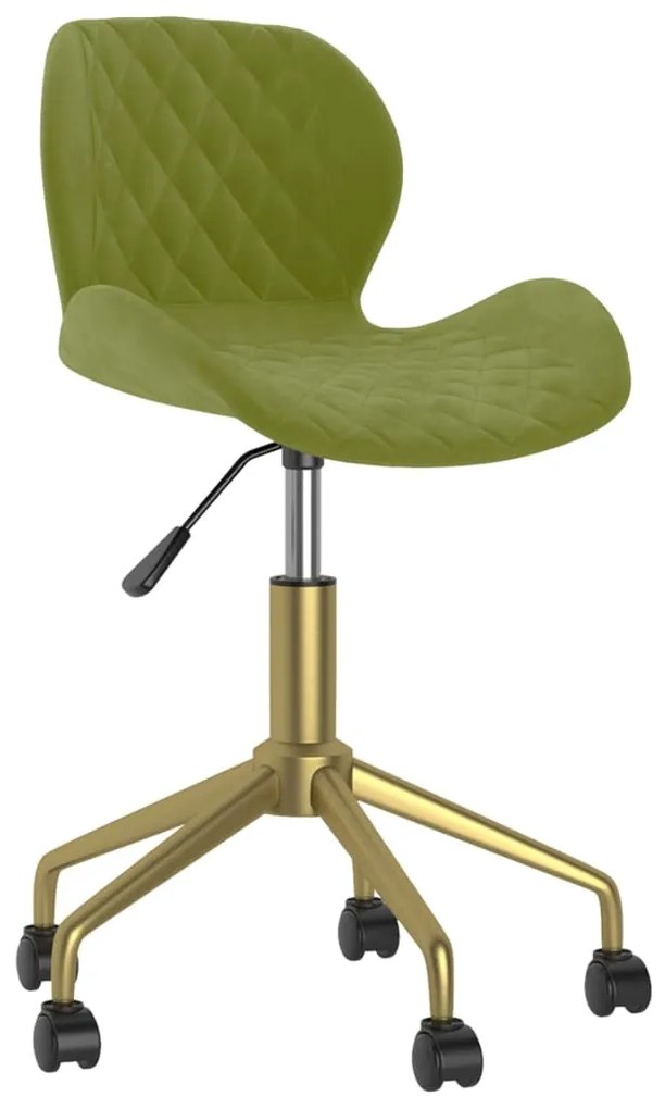 3088434 vidaXL Scaune de bucătărie pivotante, 4 buc., verde deschis, catifea