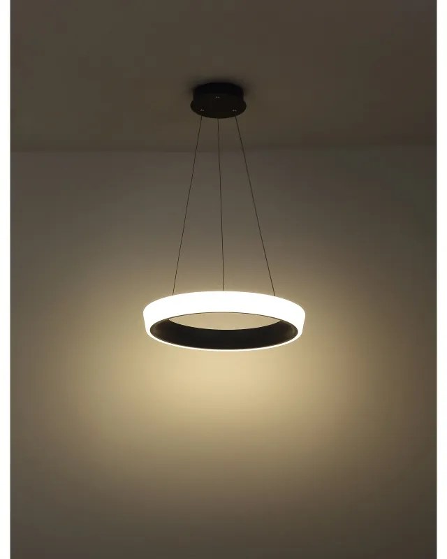 Lustra suspendata LED dimabila cu telecomanda design modern TABANO antracit 48272H-36 GL