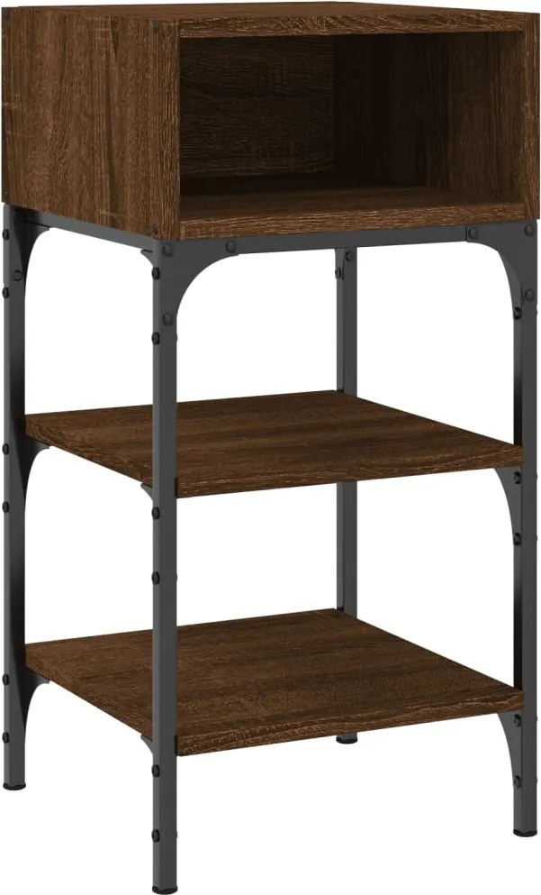 vidaXL Noptieră, stejar maro, 35x34,5x70 cm, lemn compozit