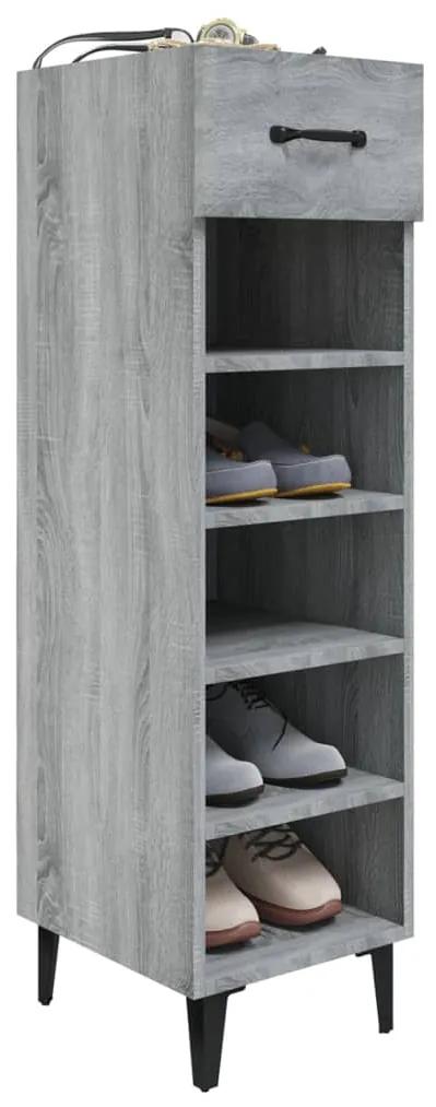 Pantofar, gri sonoma, 30x35x105 cm, lemn compozit sonoma gri, 1