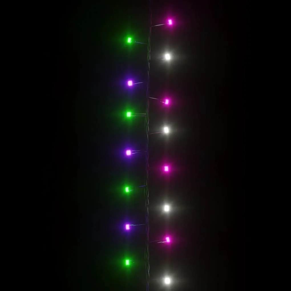 Instalatie compacta cu 1000 LED-uri pastel multicolor 10 m PVC 1, Pastel multicolor si verde inchis, 25 m